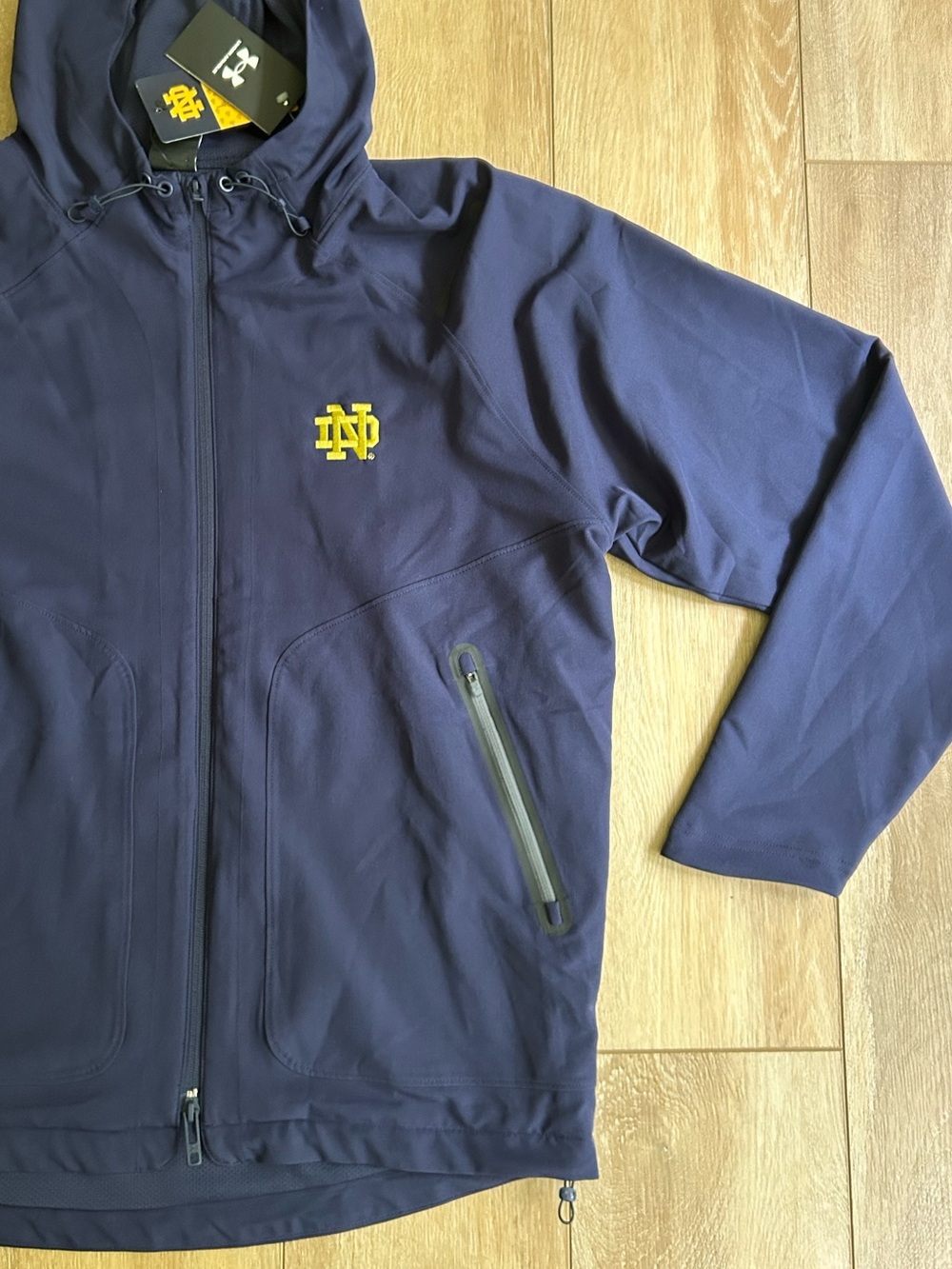 UA Notre Dame Navy Hooded Windbreaker